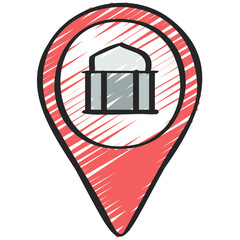 Bank Location Pin Icon