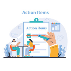 Business meeting concept. Flat vector illustration.