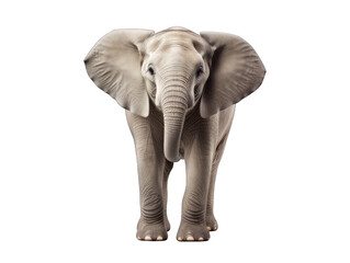 Fototapeta na wymiar elephant isolated on transparent background, transparency image, removed background