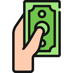 Give Cash Note Icon