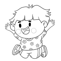 Happy Songkran Festival line art 