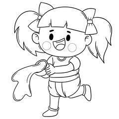 Happy Songkran Festival line art 