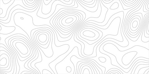 Topographic map background with geographic line map with elevation assignments.Modern design with White topographic wavy pattern design. Paper Texture Imitation of a Geographical map shades .	
 - obrazy, fototapety, plakaty