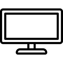 Wide Screen Monitor Icon - obrazy, fototapety, plakaty