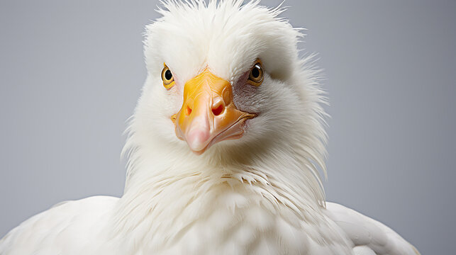 beautiful white duck photo, generative ai