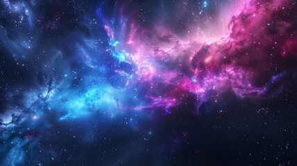 Cosmic dust and star formation in space - A vibrant visual spectacle of cosmic dust and star formation, highlighting the wonders and vastness of the universe - obrazy, fototapety, plakaty