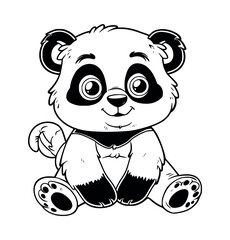 Panda cartoon coloring pages - coloring book for kids