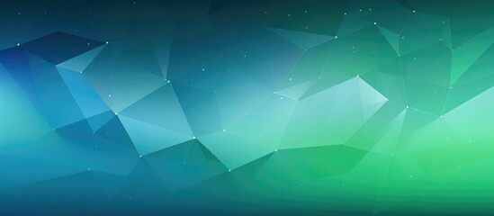 Obraz premium Blue and Green polygonal design with halftone gradient for brand book.