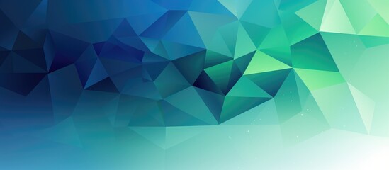 Obraz premium Blue and Green polygonal design with halftone gradient for brand book.