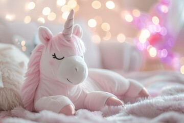 cute unicorn pink and white colours