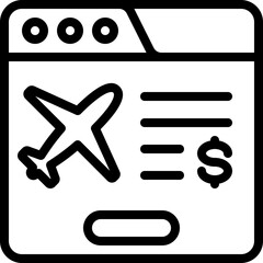 Purchase Flight Website Icon