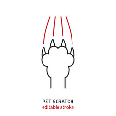 Cat, dog scratch. Common pet behavior symbol. - 755863327