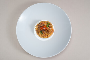 Spaghetti alla chitarra gourmet con verdure