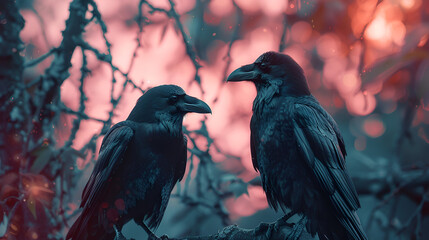Night ravens.  generative ai