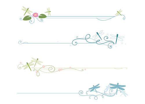 A set of dragonfly themed dividers

