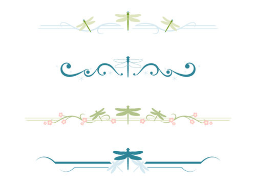 A set of dragonfly themed dividers
