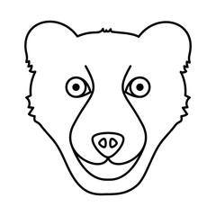 Bear Face Outline Icon