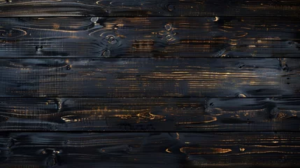 Poster wood texture with natural pattern. dark wooden background, brown board, generative ai © AriyaniAI