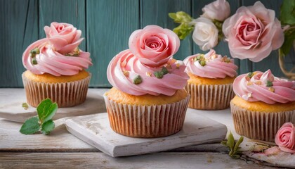 cupcake with pink frosting