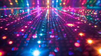 Ultraviolet abstract light. Light element, light line. Violet and pink gradient. Modern background, neon light. Empty stage, spotlights, neon. Abstract futuristic neon background. Disco dance floor. - obrazy, fototapety, plakaty