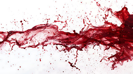 Fototapeta premium Red wine splash on white background.