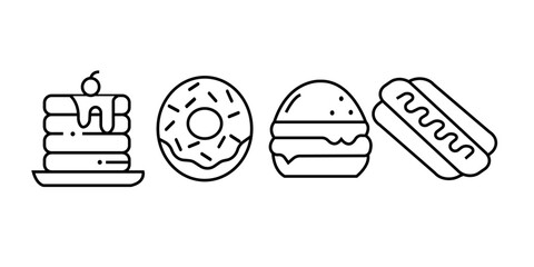 Fast food. Seamless background. Vector fast food pattern.