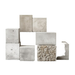 Concrete materials isolated on white or transparent background