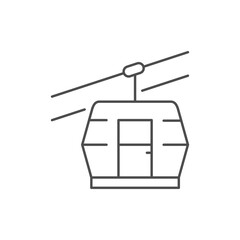Gondola lift line outline icon