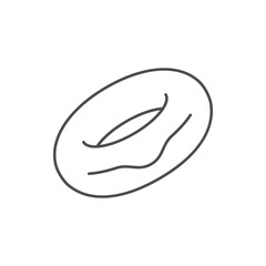 Donut sled line outline icon