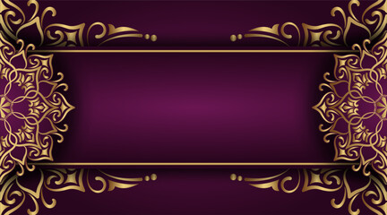 luxury background with golden mandala ornament