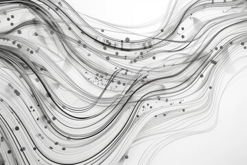 Intricate line art representing the complex flow of data. - obrazy, fototapety, plakaty