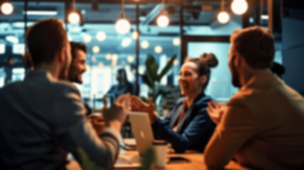 business people in a meeting blurred ,for background	