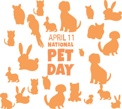 national pet day is celebrated every year on 11 april.
