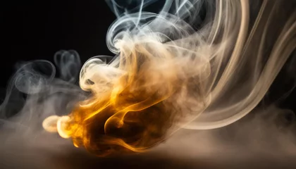 Deurstickers 抽象的な煙の背景素材 © Laxmico