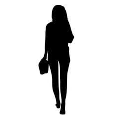 silhouette of a beautiful woman posing on a transparent background