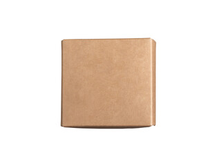 Closed box cover, top view, isolated on white background, transparent PNG