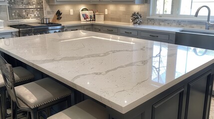 Quartz Counter Tops for Your Kitchen and Bathroom. Beautiful and Durable Surface for Your Home