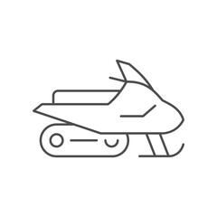 Modern snowmobile line outline icon