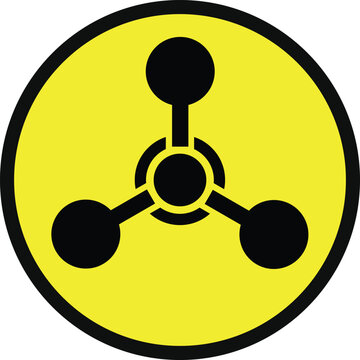 Chemical weapon sign, Chemical sign, hazard sign, Chemical weapon warning