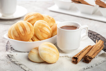 Delicious and nutritious almojabanas or pandebono, a food based on cassava flour and cheese