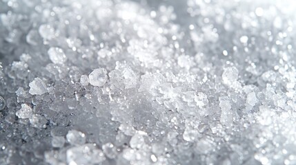 Obraz premium Sweet Heap: White Sugar Texture Background with Crystal Pile and Isolated Salt