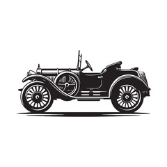 Fototapeta na wymiar Vintage Car Silhouette Vector Collection for Retro Enthusiasts and Classic Automotive Designs, Classic Vintage car Illustration.