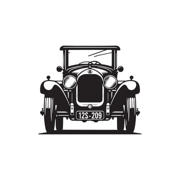 recommend clip art: Vintage Car Silhouette Vector Collection for Retro Enthusiasts and Classic Automotive Designs, Classic Vintage car Illustration.