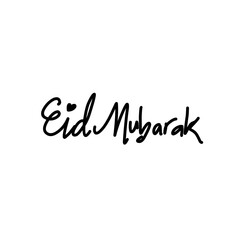 Fototapeta na wymiar Hand Drawn Eid Mubarak