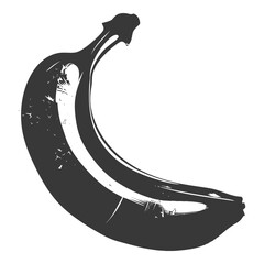 Silhouette Banana Fruit black color only