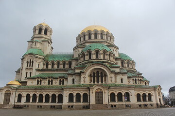 Obraz premium Shot of Alexander Nevsky Cathedral from different angles, Sofia Bulgaria