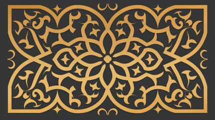 An intricately designed Arabic decorative pattern, embodying the elegance and spirituality of Islamic symbols