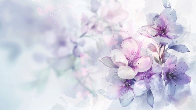 A gentle and romantic bouquet of watercolor flowers