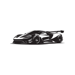 Vector Supercar Silhouette Collection for Automotive High-Performance Designs, Supercar illustration.