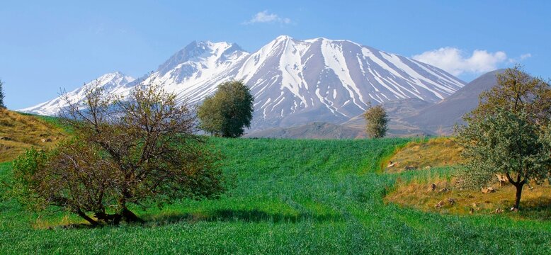 Erciyes mountain, 3916 meters high, located in Kayseri, Turkey